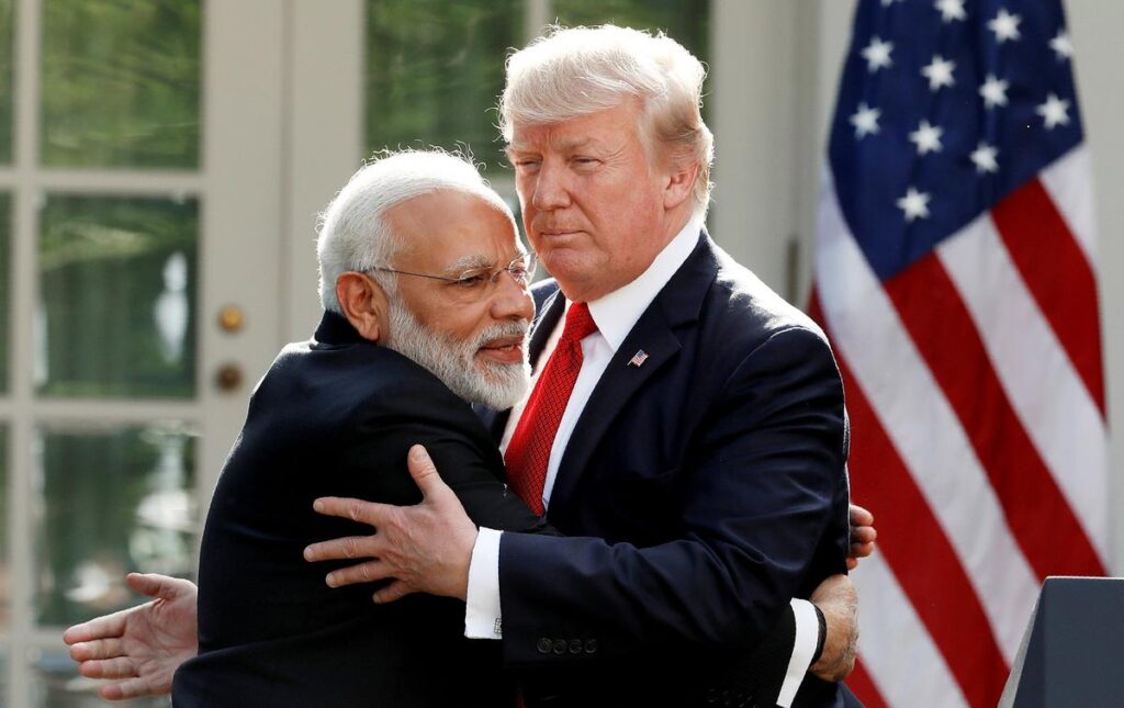 USA Tariff strike and the Russia Oil Dilemma: Ambassador Tom Armbruster on the India-US tie and its future Donald Trump and Narendra Modi hugging during a public event and now USA Tariff.