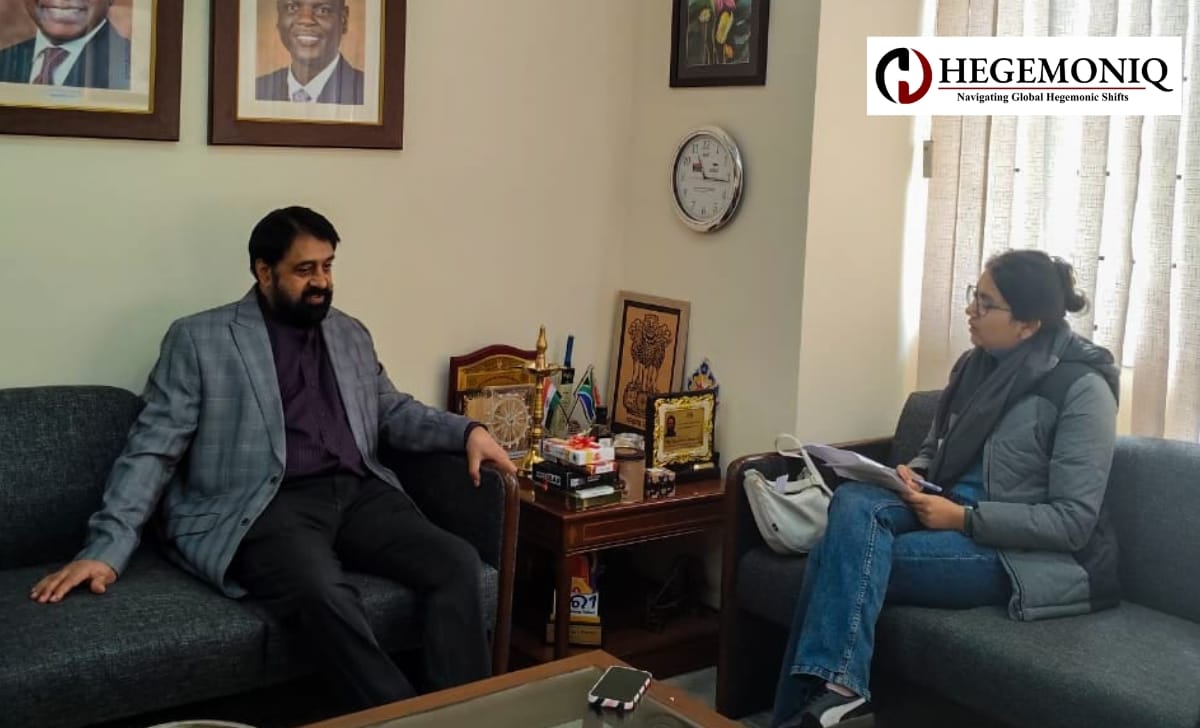 High Commissioner of South Africa H.E. Anil Sooklal in a candid interview conversation with Hegemoniq Briefing Editor on diplomacy and global affairs.