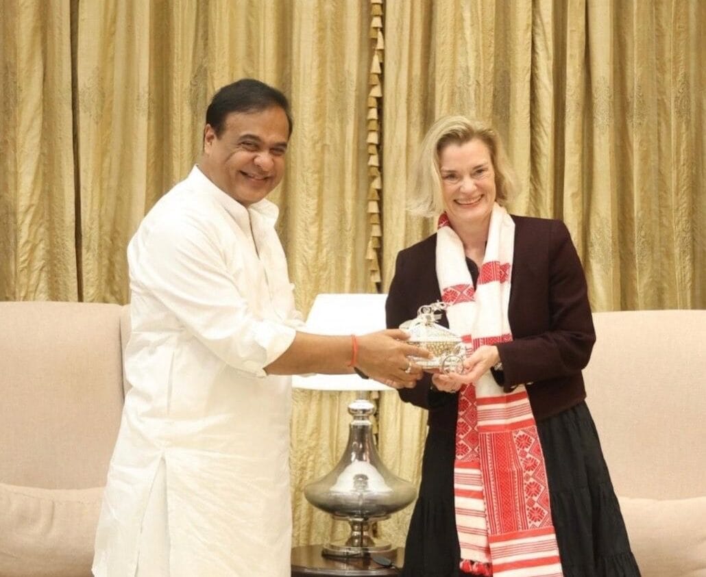 H.E. May Elin Stener with Dr. Himanta Biswa Sarma
