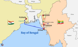 Featured image containing Kaladan Multi-Modal Transit Transport Project map